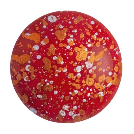 Picture of Cabochons par Puca® 25mm Opaque Coral Red Tweedy x1