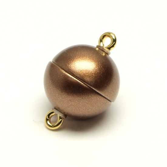 Picture of Acrylic Power Magnetic Clasp Ø10mm round Bronze Mat x1