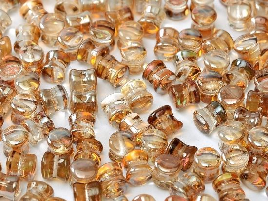 Picture of Diabolo shape beads 4x6mm Crystal Venus x50