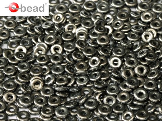 Picture of O Bead 4mm Jet Chrome Full x5g