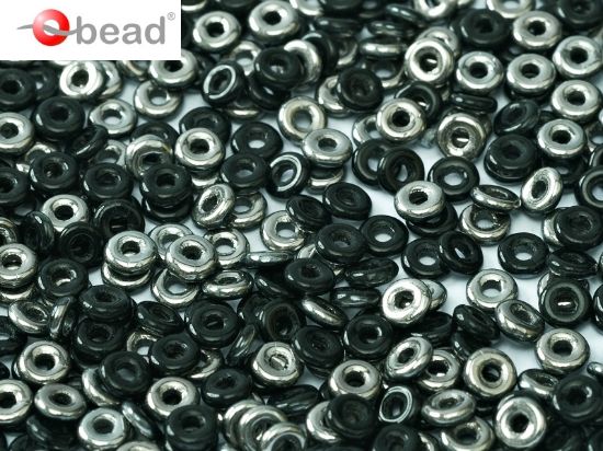 Picture of O Bead 4mm Jet Chrome x5g