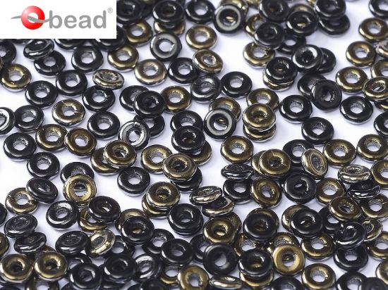 Picture of O Bead 4mm Jet Valentinite x5g