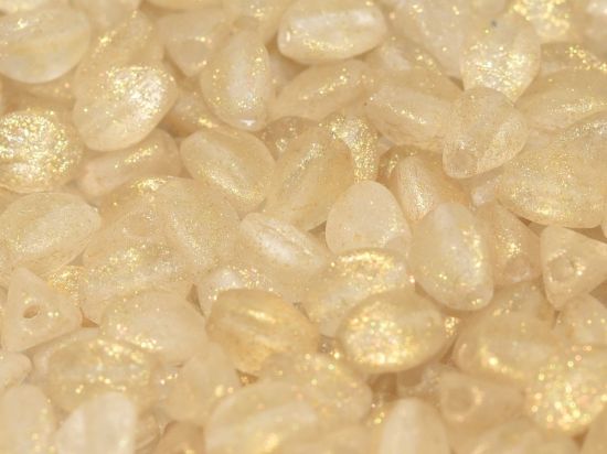 Picture of Pinch Bead 5mm Crystal Etched Gold x50