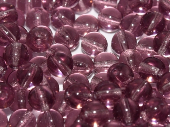 Picture of Czech Glass bead 6mm round Amethyst x100