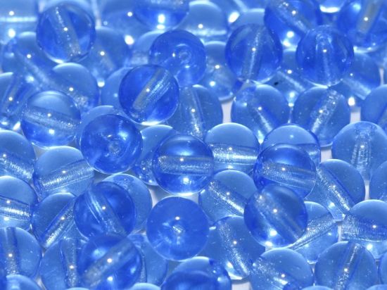 Picture of Round beads 6mm Light Sapphire x25