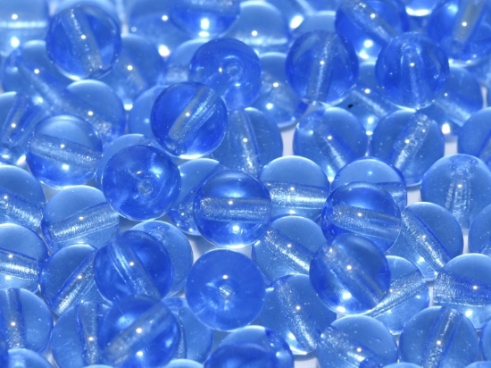 Picture of Round beads 4mm Light Sapphire x100