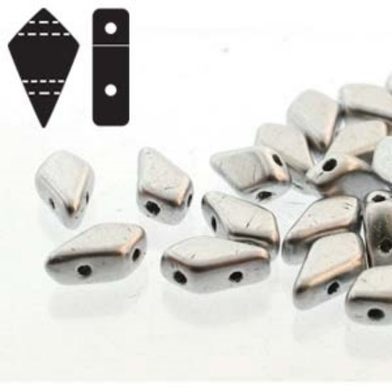 Picture of Kite Beads 9x5mm Aluminium Silver x10g