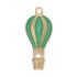 Picture of Charm Balloon 22x10mm Gold Tone Green x1