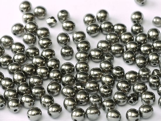 Picture of Round beads 4mm Crystal Chrome Full x50