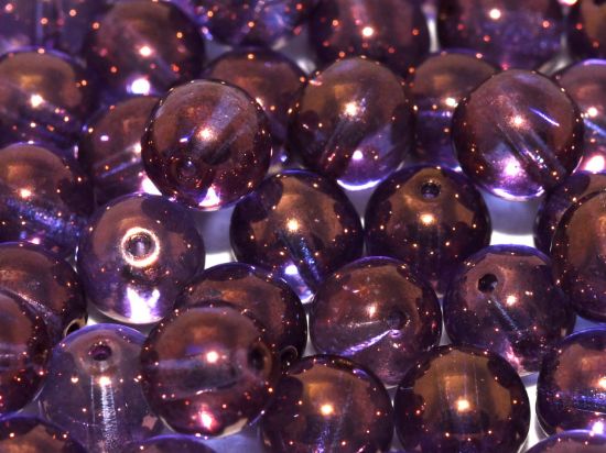 Picture of Round Beads 8mm Crystal Lila Vega Luster x25