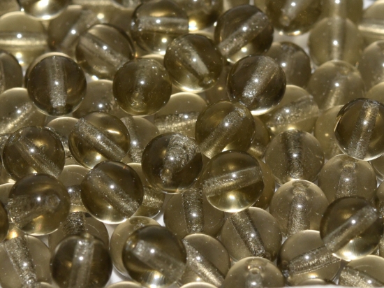 Picture of Czech Glass bead 6mm round Black Diamond x100