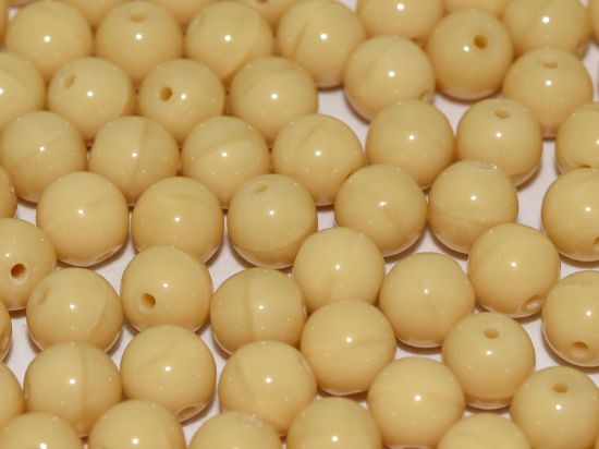 Picture of Round beads 6mm Opaque Light Beige x25