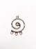 Picture of Pendant Spiral 24x17mm w/3 rings Antique Silver Plate x1
