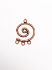 Picture of Pendant Spiral 24x17mm w/3 rings Copper x1