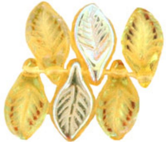 Picture of Leaf 11x6mm Light Topaz AB x20