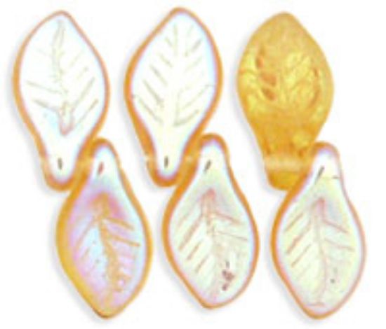 Picture of Leaves 11x6mm Topaz AB x20