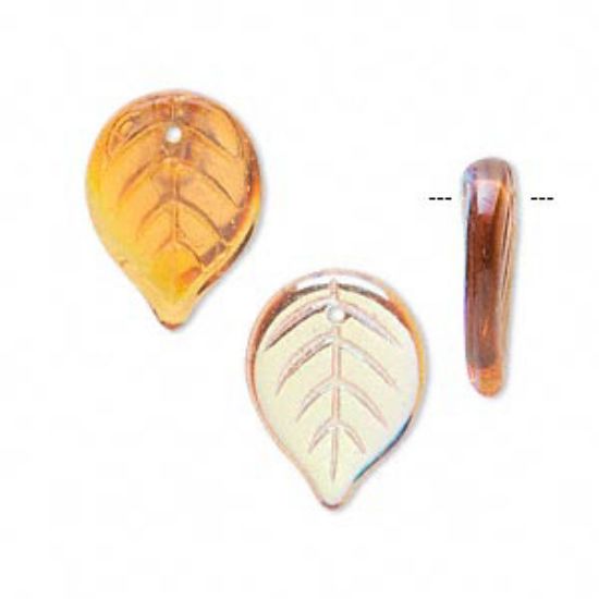 Picture of Leaves 18x13mm Topaz AB x10