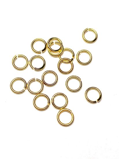 Picture of Premium Jump Ring 7.5x1.2mm 24kt Gold Plate x20