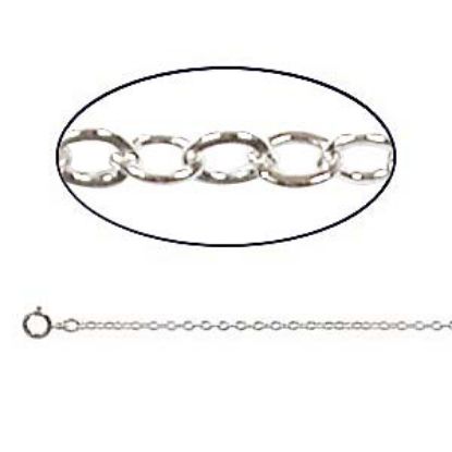 Image de 925 Silver Necklace 46cm Flat Cable Chain 1.6mm  x1