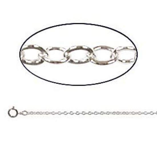 Picture of 925 Silver Necklace 46cm Flat Cable Chain 1.6mm  x1