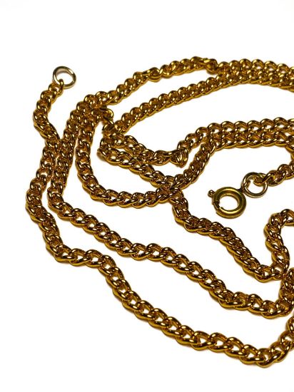 Picture of Chain Jasseron 4x5mm Necklace 85cm Gold Tone x12