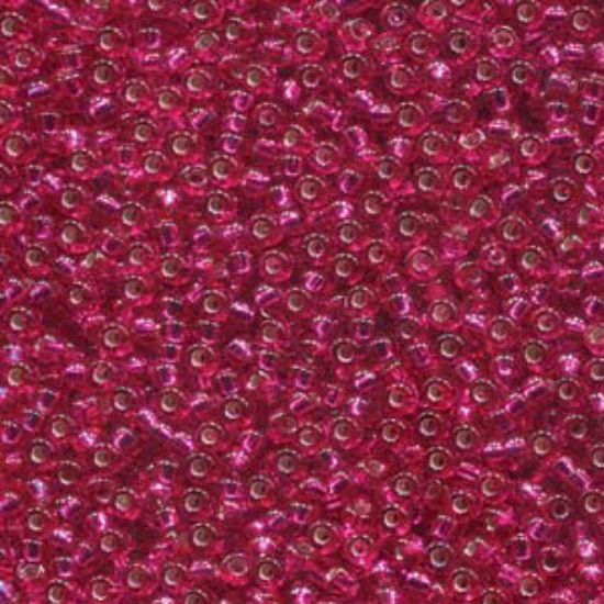 Picture of Miyuki Rocaille 11/0 1436 Silver Lined Raspberry Transparent x10g