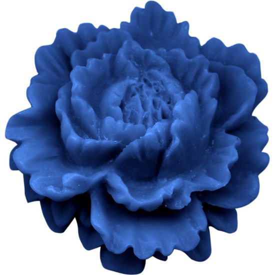 Picture of Resin Flower Vintage Rose 45mm Dark Blue x1