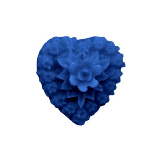 Picture of Resin Heart Bouquet 13mm Dark Blue x5