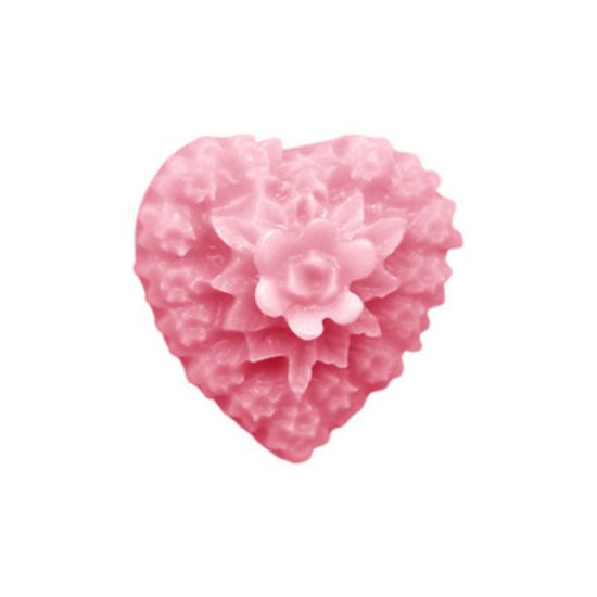 Picture of Resin Heart Bouquet 13 mm Pink x5