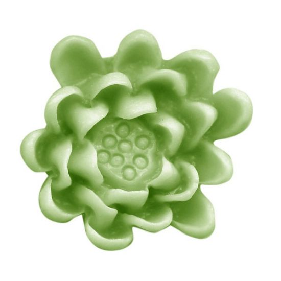 Picture of Resin Lotus Flower 20mm Mint Green x2