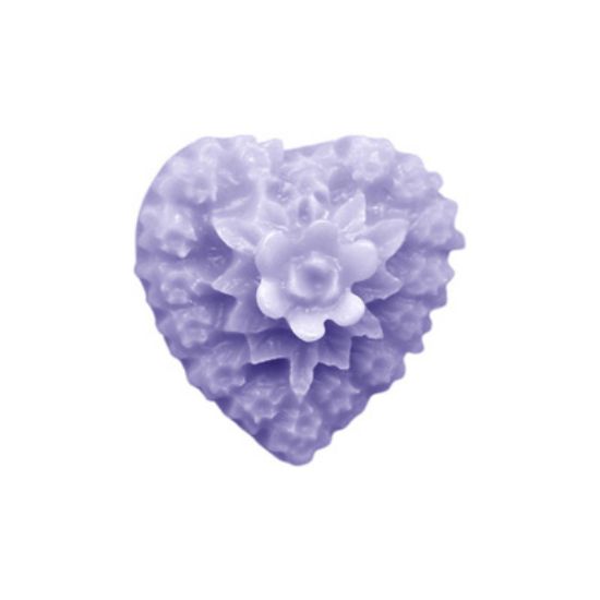 Picture of Resin Heart Bouquet 13mm Lavender x5