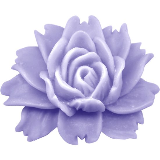 Picture of Resin Flower Rose 45mm Lavender  x1