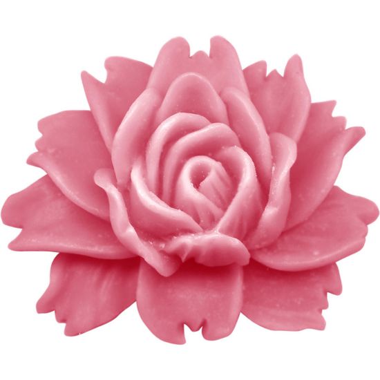 Picture of Resin Flower Rose 45mm Pink x1