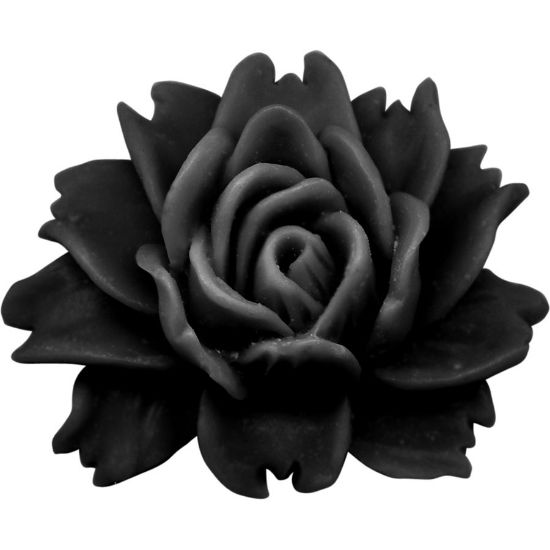 Picture of Resin Vintage Rose 45 mm Black x1