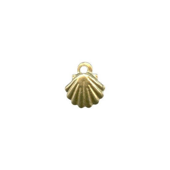 Picture of Pendant Shell 7 mm Raw Brass x10