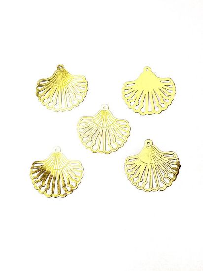 Picture of Filigree Fancy Shell 22x18mm Gold Plated x1
