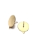 Picture of Premium Ear stud  flat pad 16mm round w/ loop Gold Plated x2