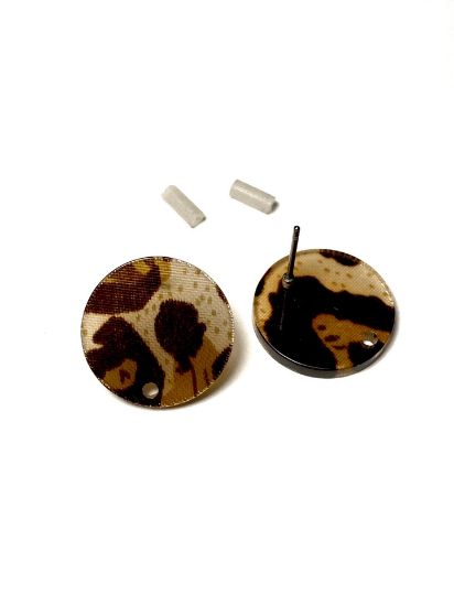 Picture of Earstud Leopard 17mm round x2