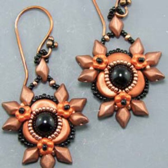 Picture of BeadSmith Digital Download Patterns - Firethorn Earrings