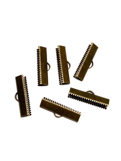 Picture of Flat End Crimp 25mm Bronze x20