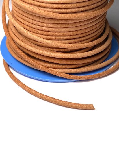 Picture of European Leather Cord 2-2.5mm Natural x1m