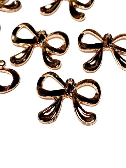 Picture of Bowknot 30x26mm Rose Gold x5