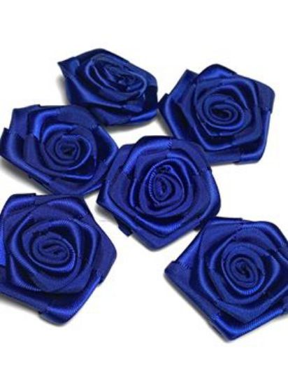 Picture of Fabric Rose 35-40mm Cobalt x5