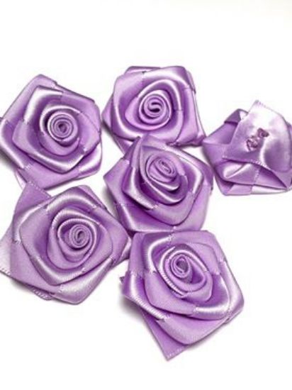 Picture of Fabric Rose 35-40mm Violet  x5