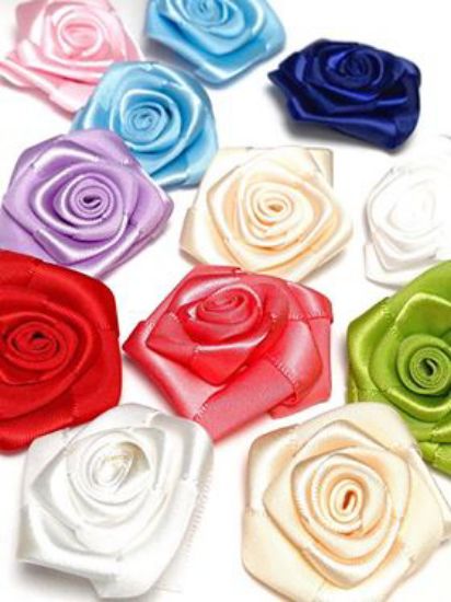 Picture of Fabric Rose 35-40mm Color Mix x20
