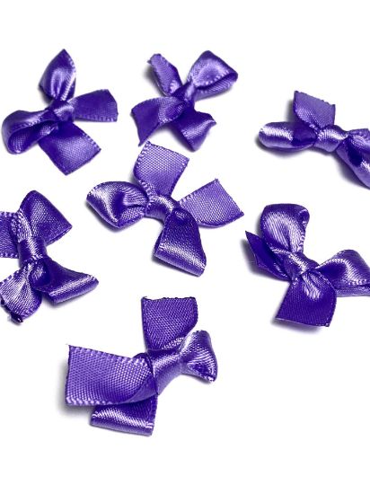 Picture of Bowknot Satin 30mm Purple x10