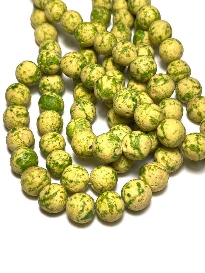 Picture of Vintage Pompei Beads 12mm Light Green x10