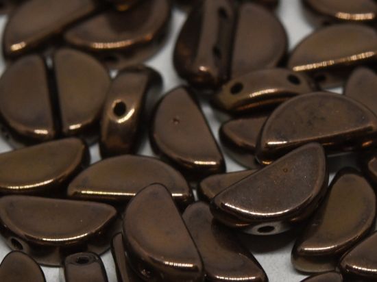 Picture of Semi Circle Beads 5 x 10 mm Jet Bronze x100