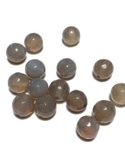 Picture of Grey Agate 8mm Faceted round x10