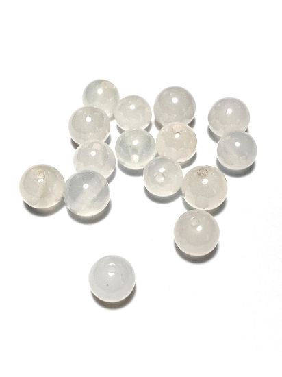 Picture of Agate Round bead 8mm White x10